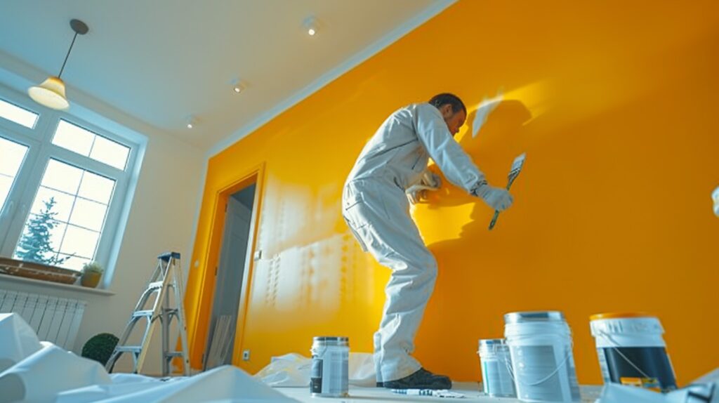 StockCake Painting Yellow Wall 1719846164